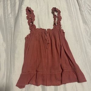 Pink flowy tank top